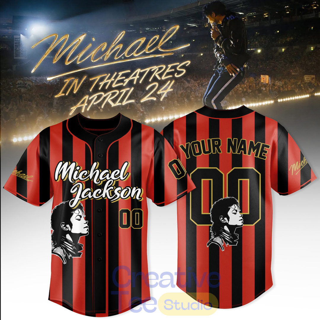Michael Jackson In Theatres Custom Baseball Jersey - Special Movie Edition Michael Jackson In Theatres Custom Baseball Jersey - Special Movie Edition