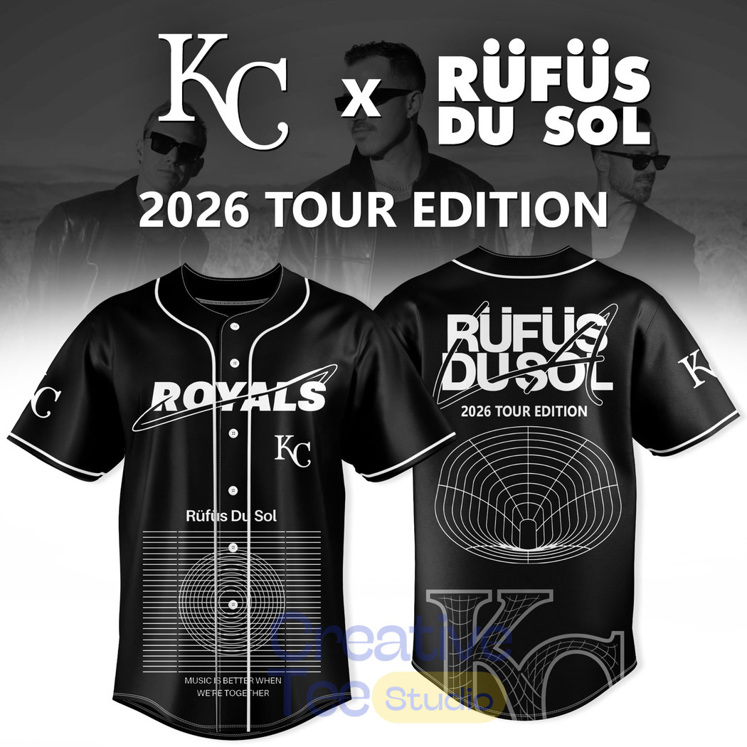 Kansas City Royals x RÜFÜS DU SOL 2026 Tour Baseball Jersey Kansas City Royals x RÜFÜS DU SOL 2026 Tour Baseball Jersey