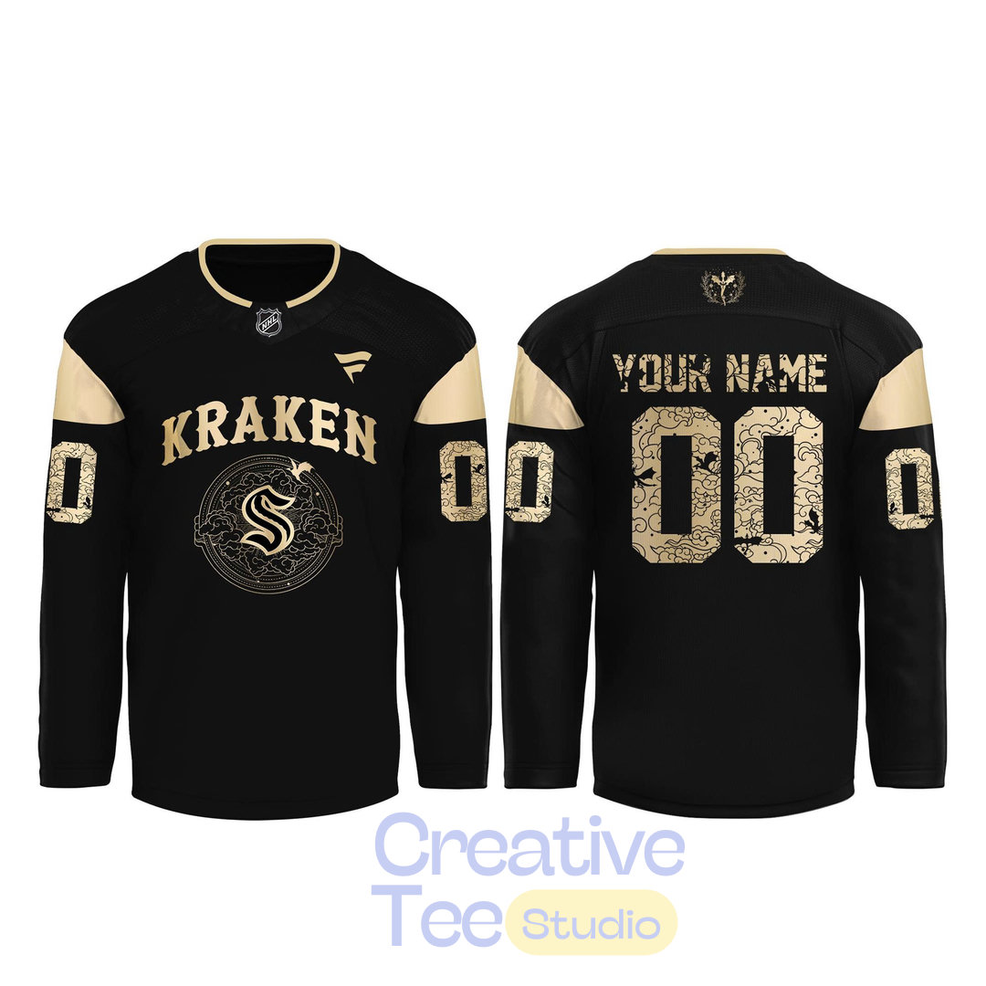 Seattle Kraken Fourth Wings Night Custom Hockey Jersey