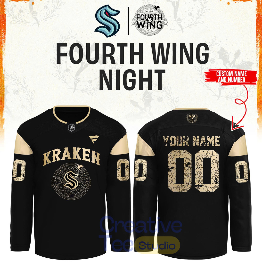 Seattle Kraken Fourth Wings Night Custom Hockey Jersey