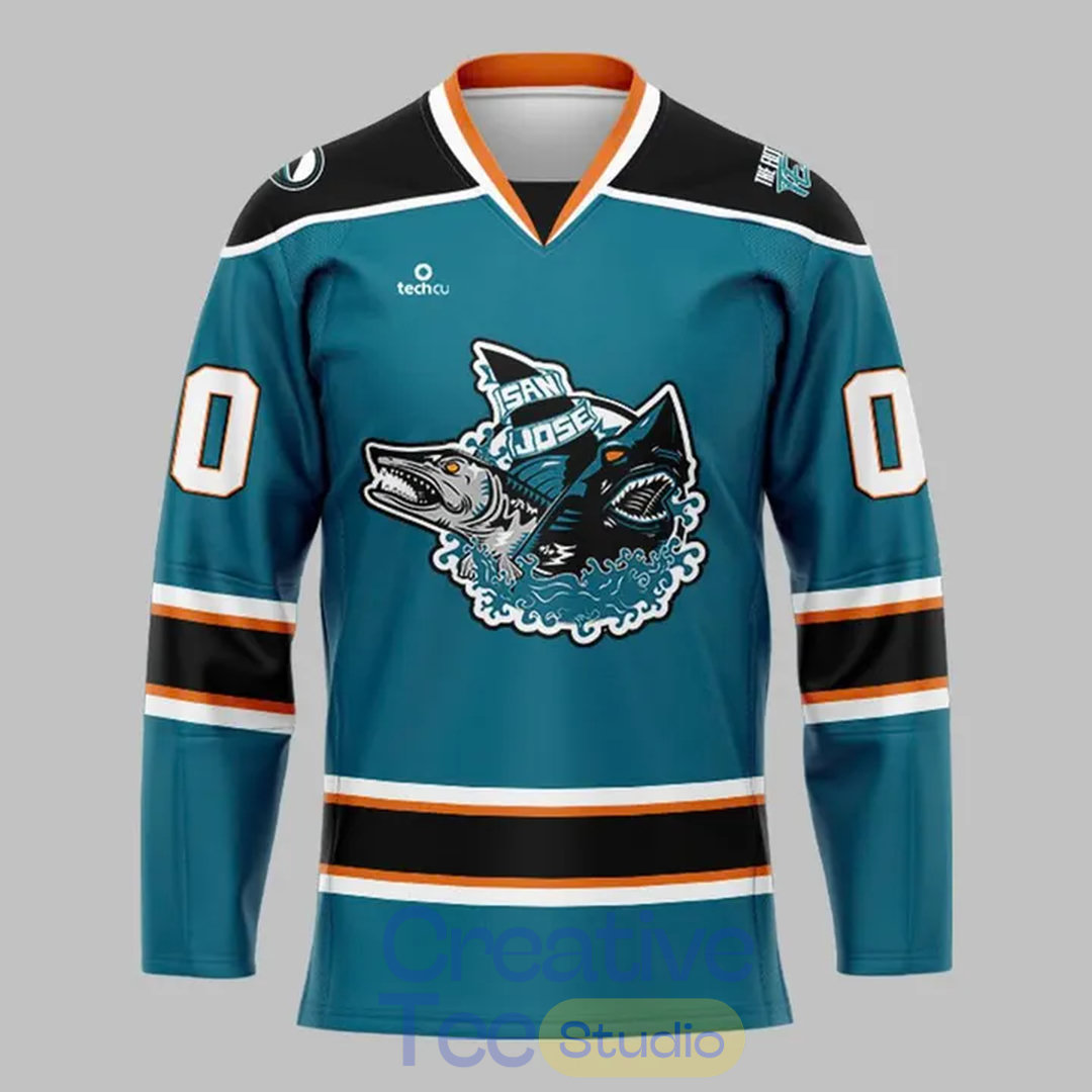 San Jose Barracuda “The Future Is Teal Night” Custom Hockey Jersey