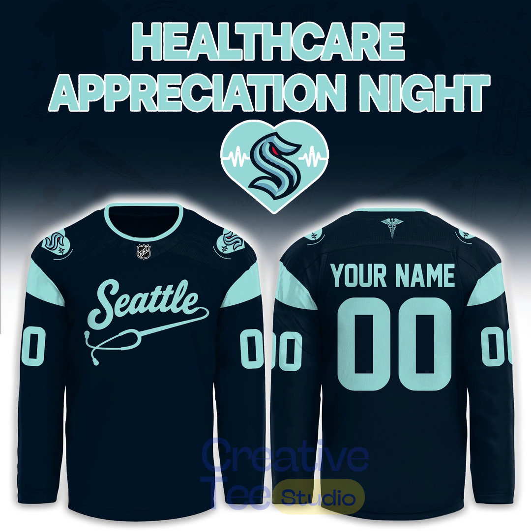 Seattle Kraken Healthcare Appreciation Night 2026 Custom Hockey Jersey Seattle Kraken Healthcare Appreciation Night 2026 Custom Hockey Jersey