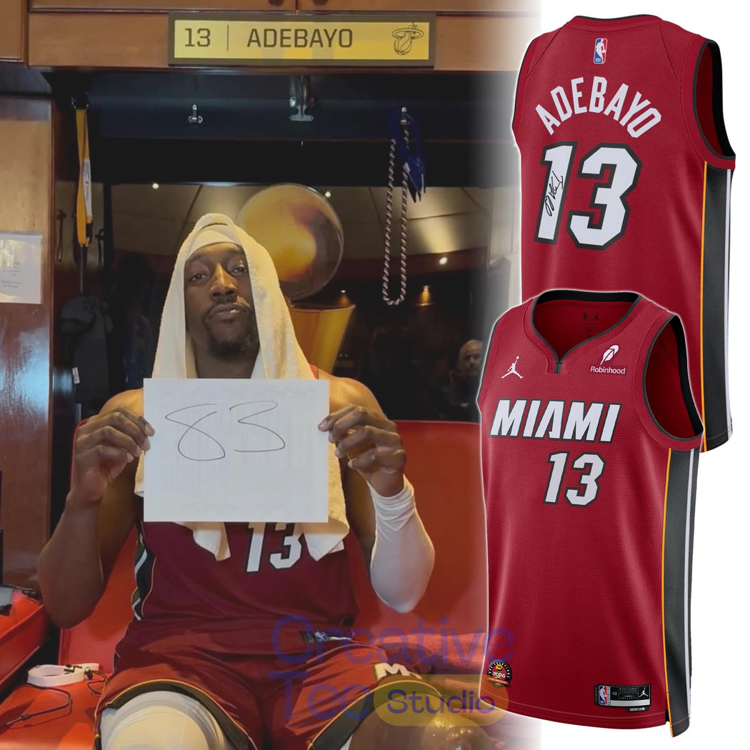 Miami Heat “Bam Adebayo” Statement Red Basketball Jersey Miami Heat “Bam Adebayo” Statement Red Basketball Jersey