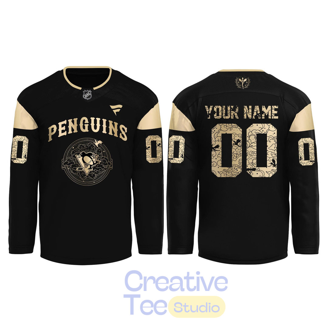 Pittsburgh Penguins Fourth Wings Night Custom Hockey Jersey