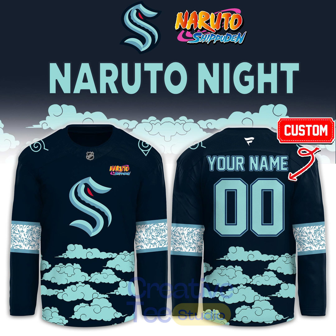 Seattle Kraken Naruto Night 2026 Custom Hockey Jersey