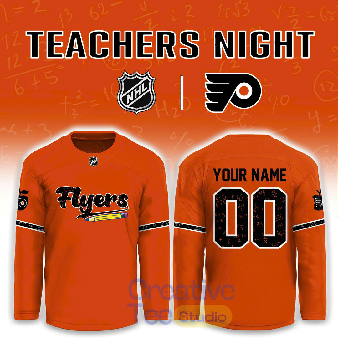 Philadelphia Flyers Teacher Appreciation Night 2026 Custom Hockey Jersey Philadelphia Flyers Teacher Appreciation Night 2026 Custom Hockey Jersey
