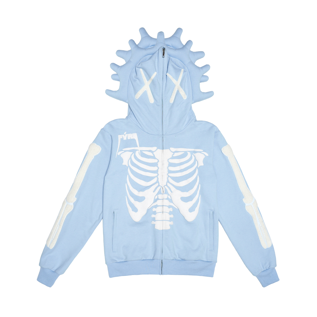 SKELLY HOODIE - BLEU