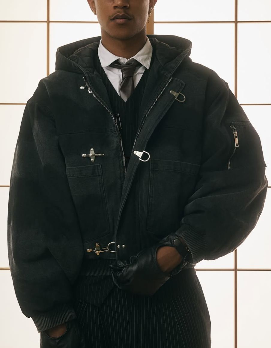 CANVAS CLASP WORKWEAR BOMBER JACKET