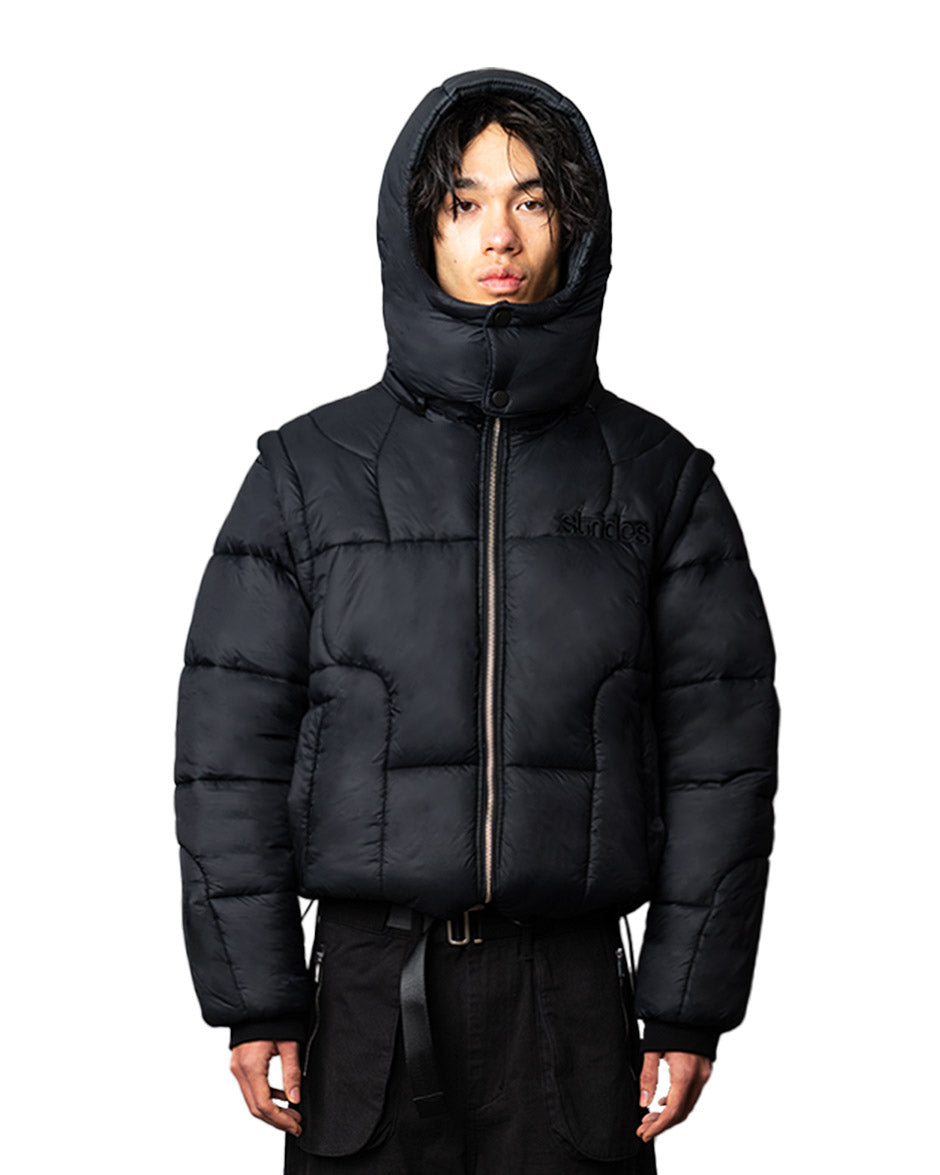 Detachable Puffer Jacket Black