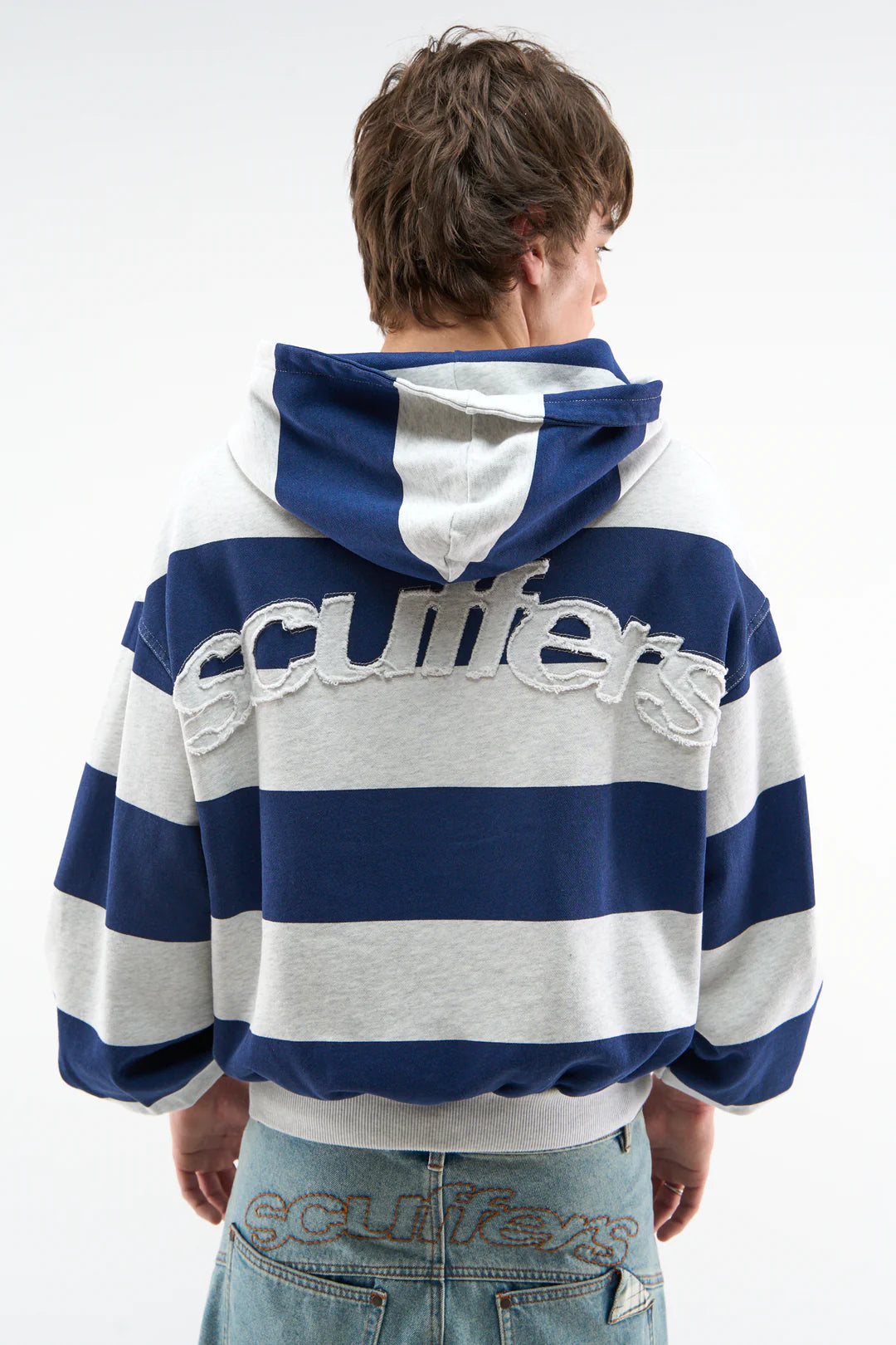 Club Zipper Hoodie-Navy