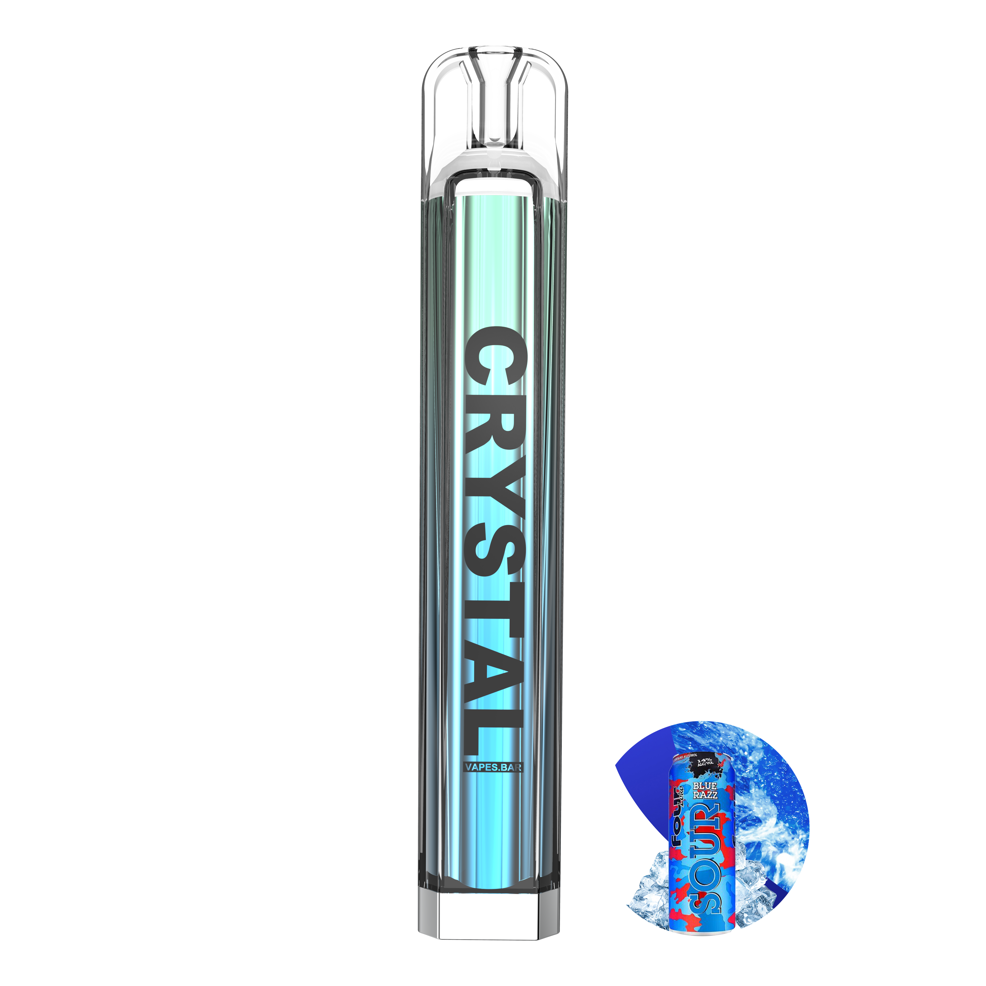 Blue Razz Crystal 600 Puffs Disposable Pod Device-VAPES.BAR