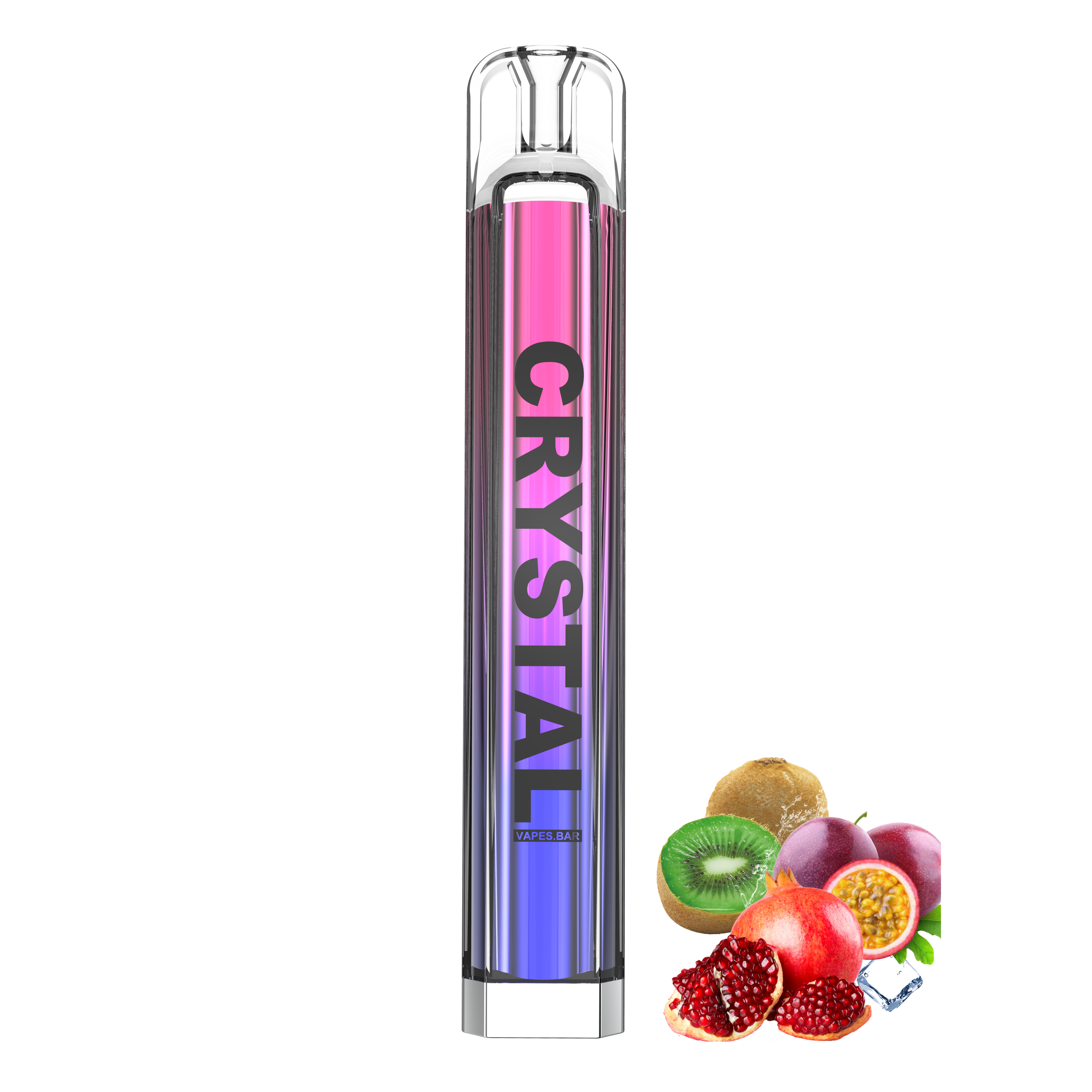 Kiwi Passionfruit Guava Crystal 600 Puffs Disposable Pod Device-VAPES.BAR