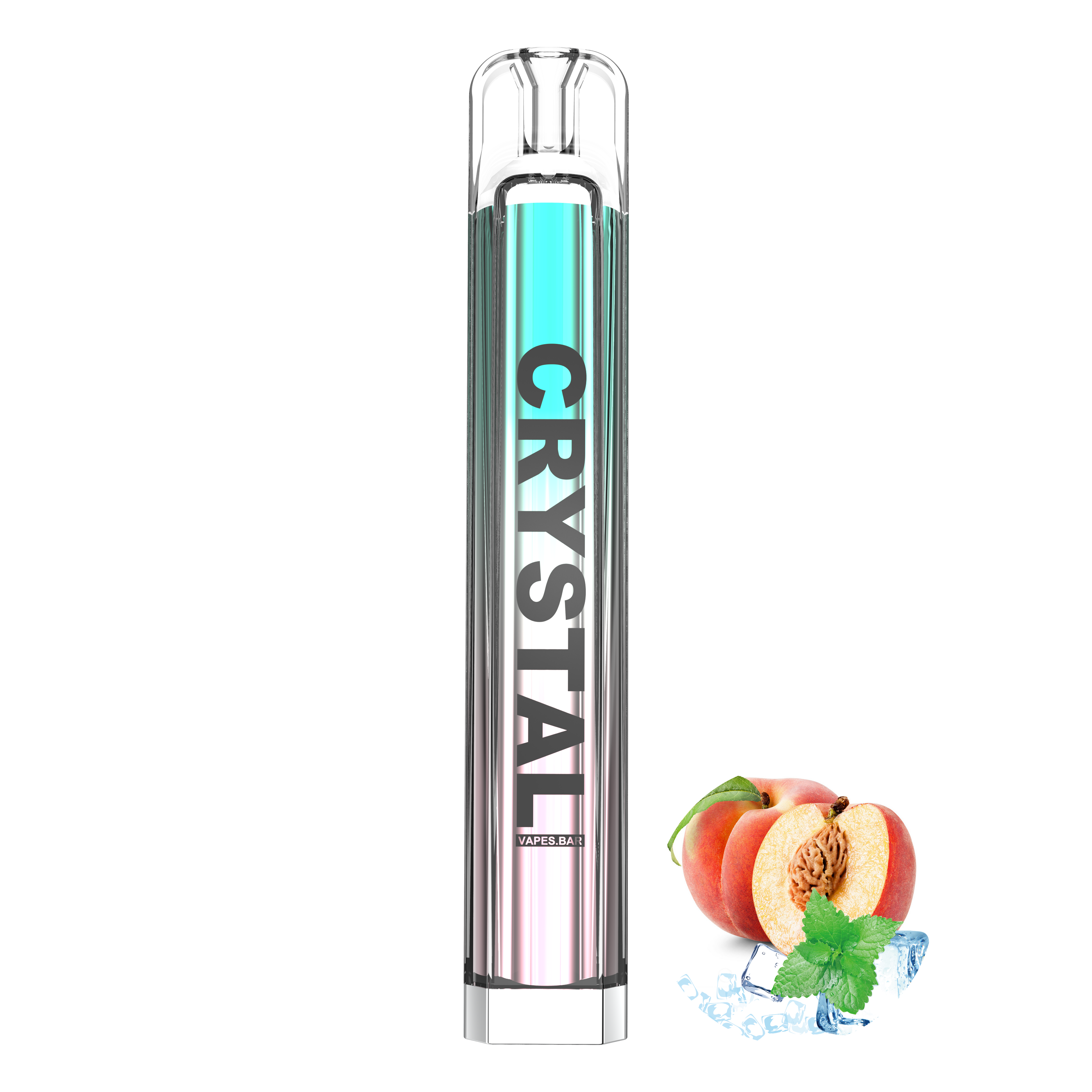 Peach Ice Crystal 600 Puffs Disposable Pod Device-VAPES.BAR