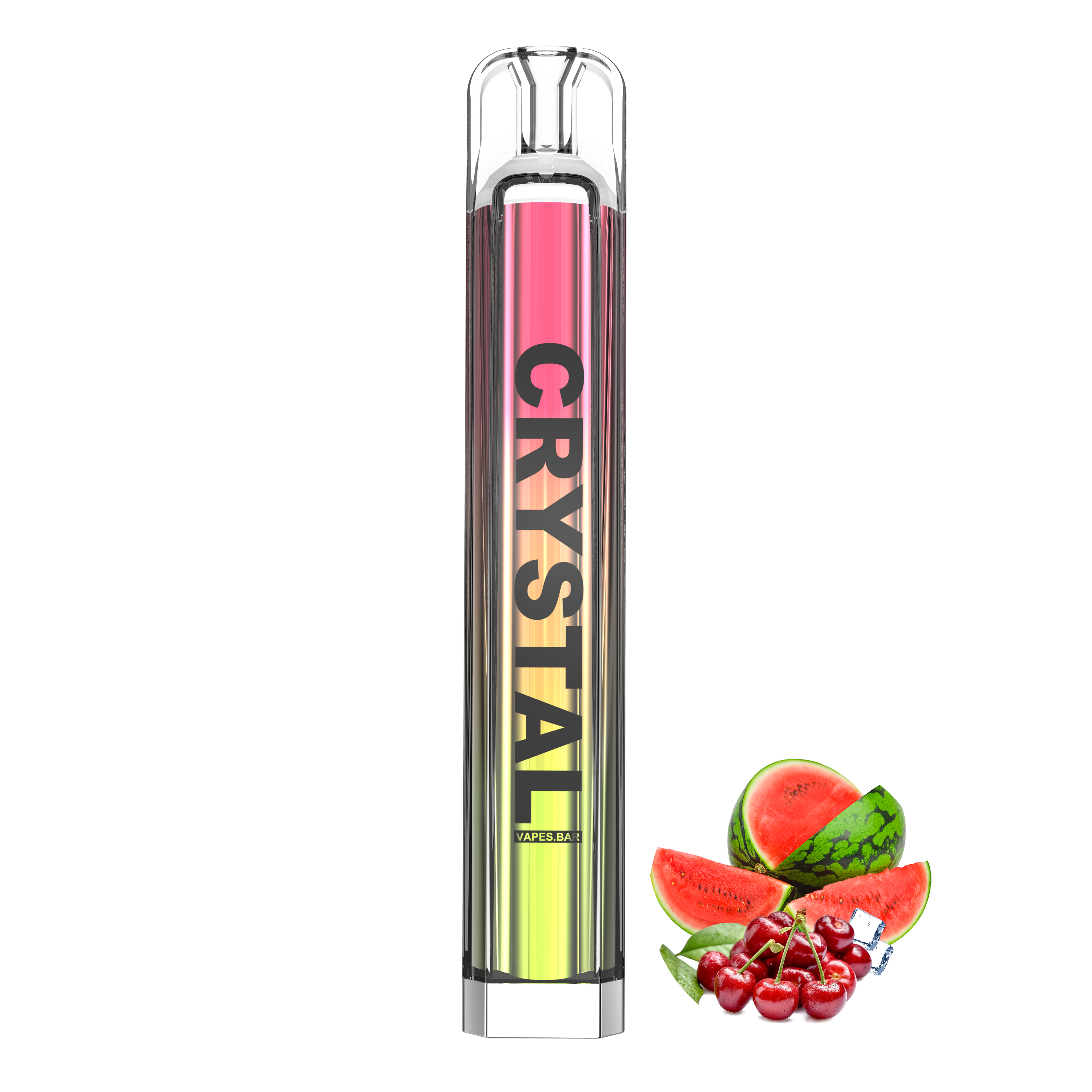 Watermelon Cherry Crystal 600 Puffs Disposable Pod Device-VAPES.BAR