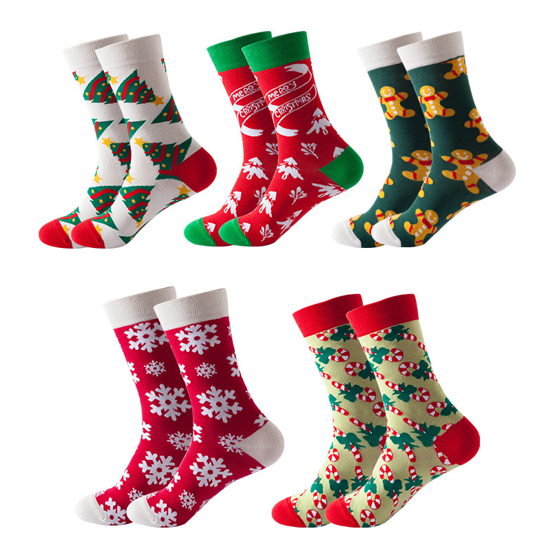 Christmas Holiday Warm Soft Cotton Socks Set