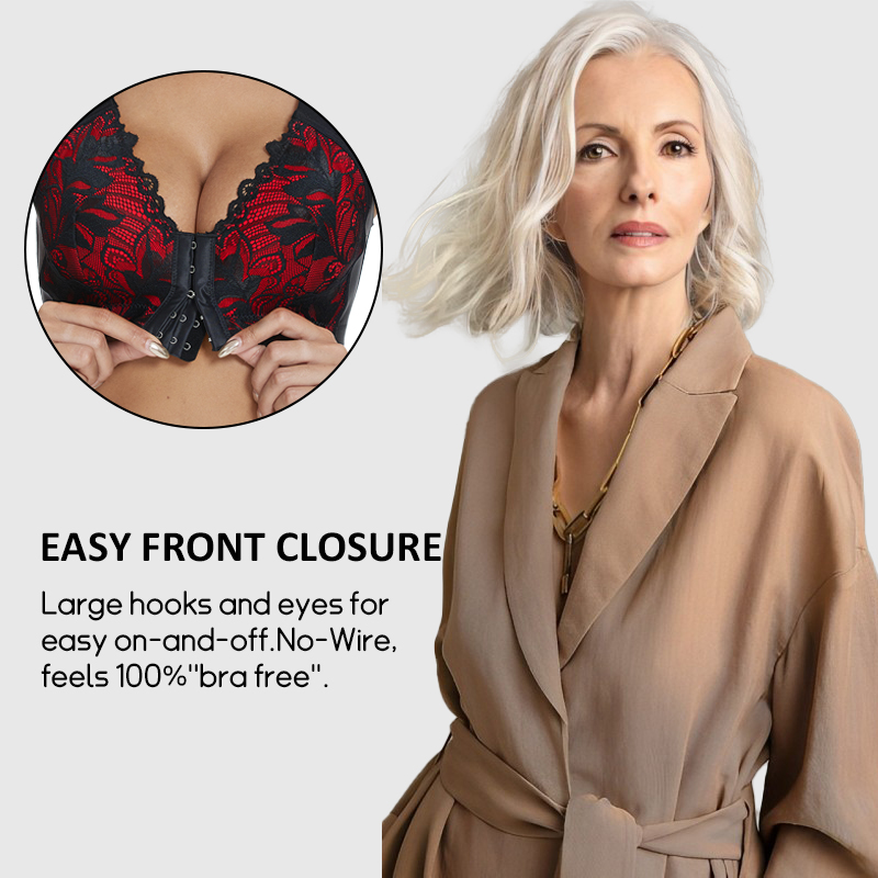 Lily®NEW '5D' SHAPING PUSH UP FRONT CLOSURE WIRELESS BRA