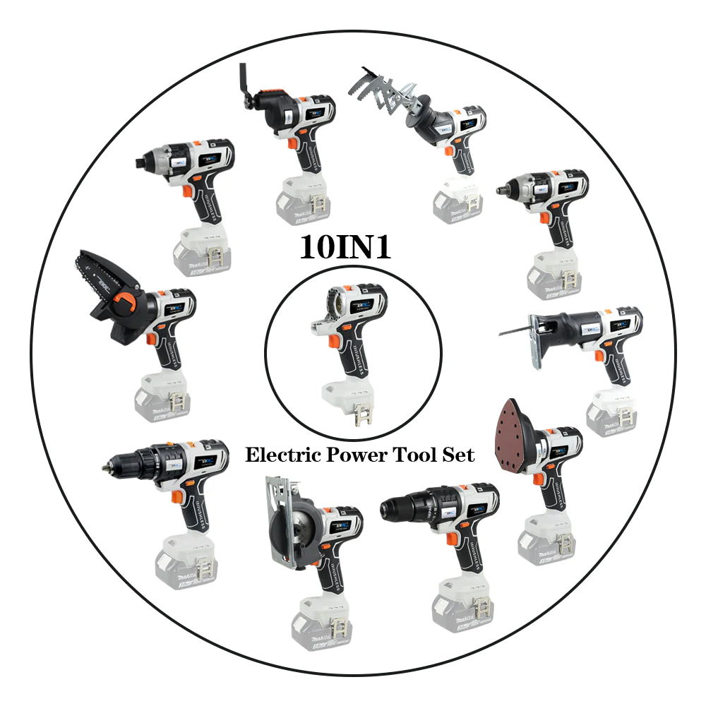 Warehouse clearance, today for $39.9 Pack of 10 cordless multifunctional power tools