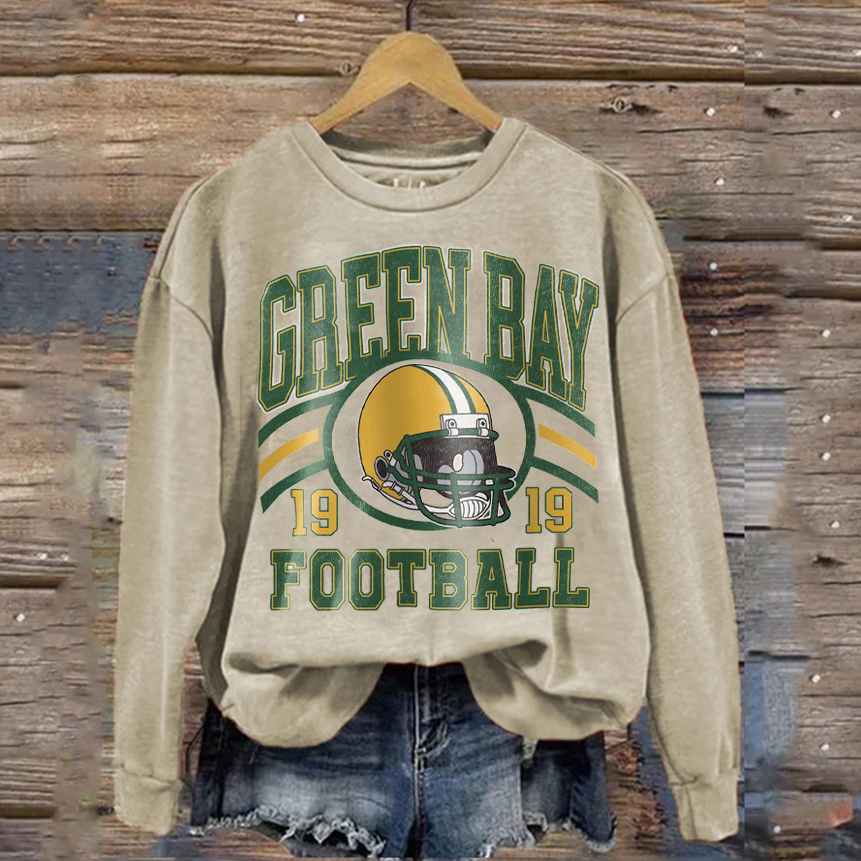 BlissyGlow Vintage Green Bay Football Crewneck Sweatshirt, Green Bay Football Sweatshirt, Green Bay Football Crewneck, Green Bay Football Gift