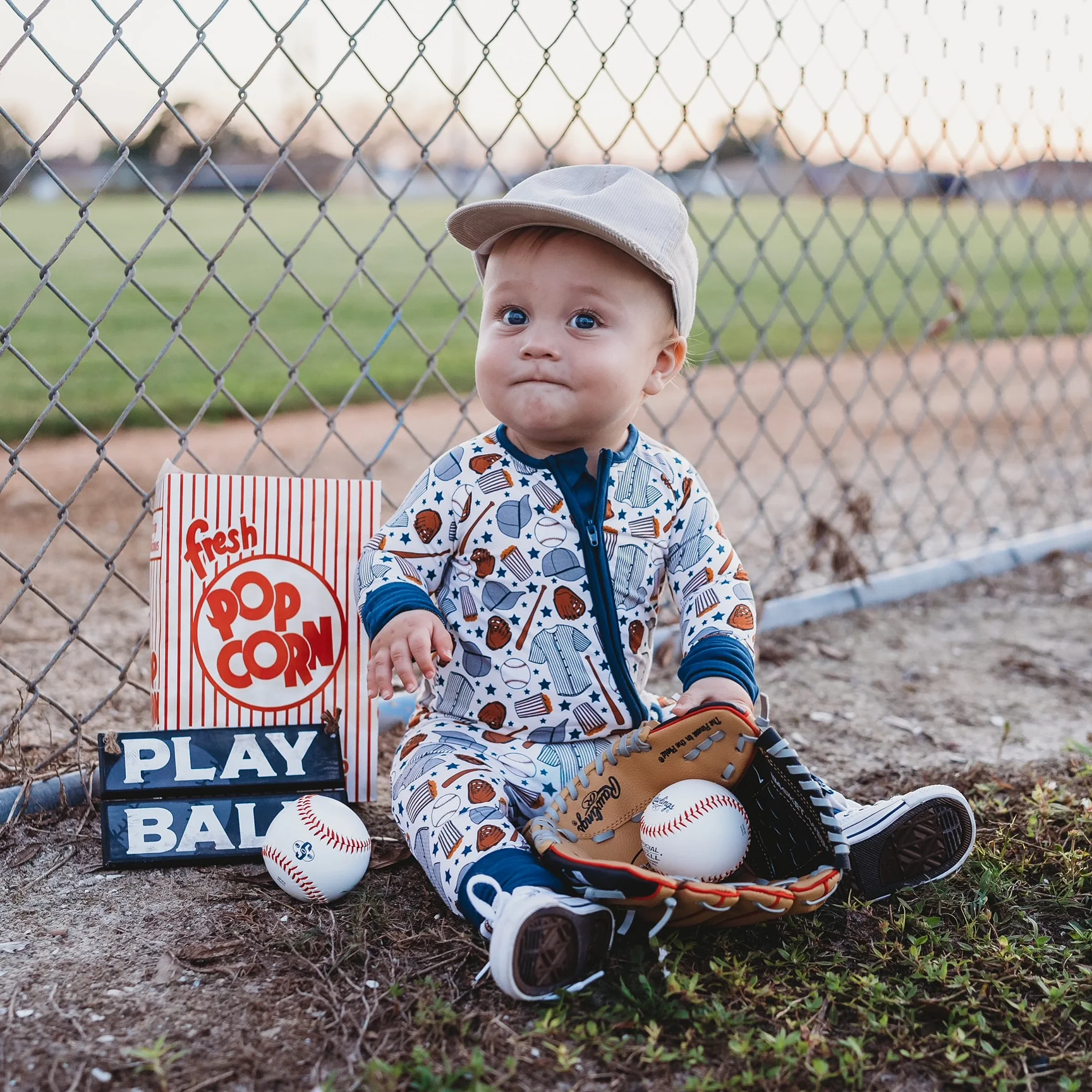 Newborn Baseball Jumpsuit
