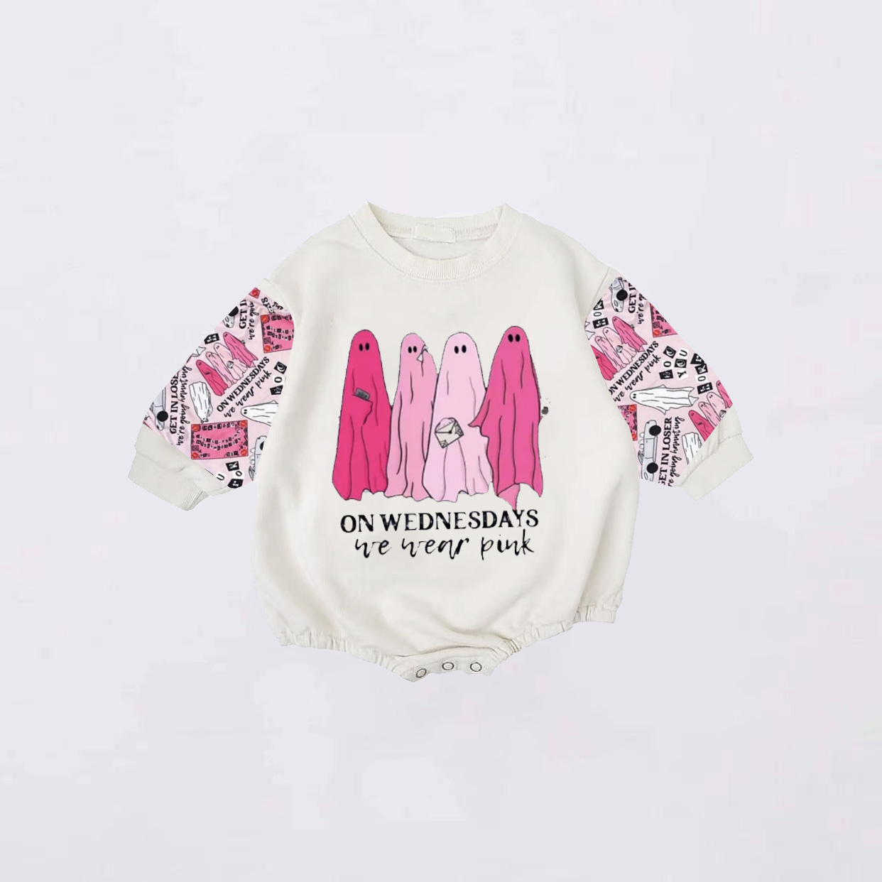 On Wednesday We Wear Pink Halloween Romper