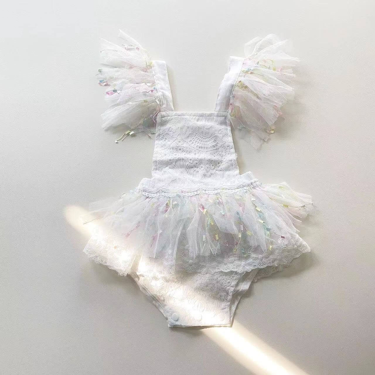 Baby Solid Party Romper-visikids