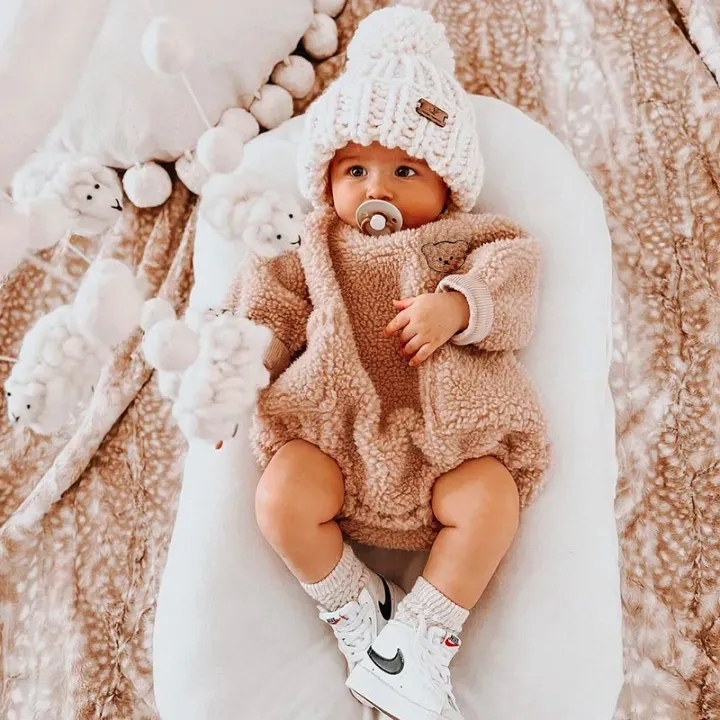 Baby Bear Embroidery Romper