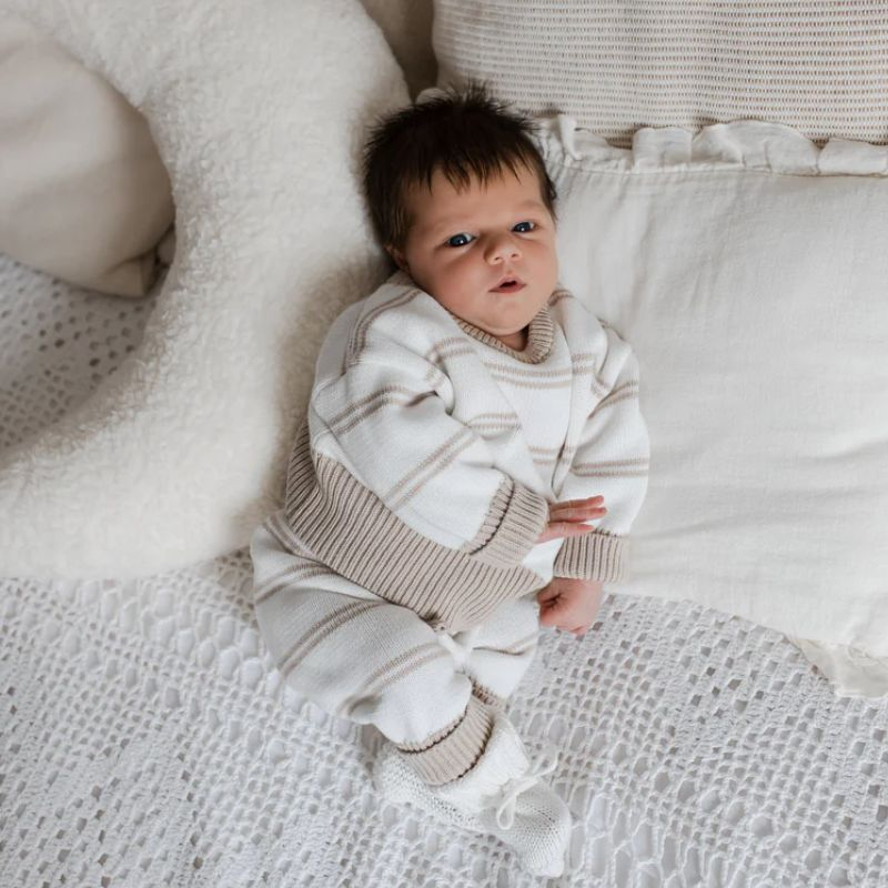Baby Stripe Knitting Set