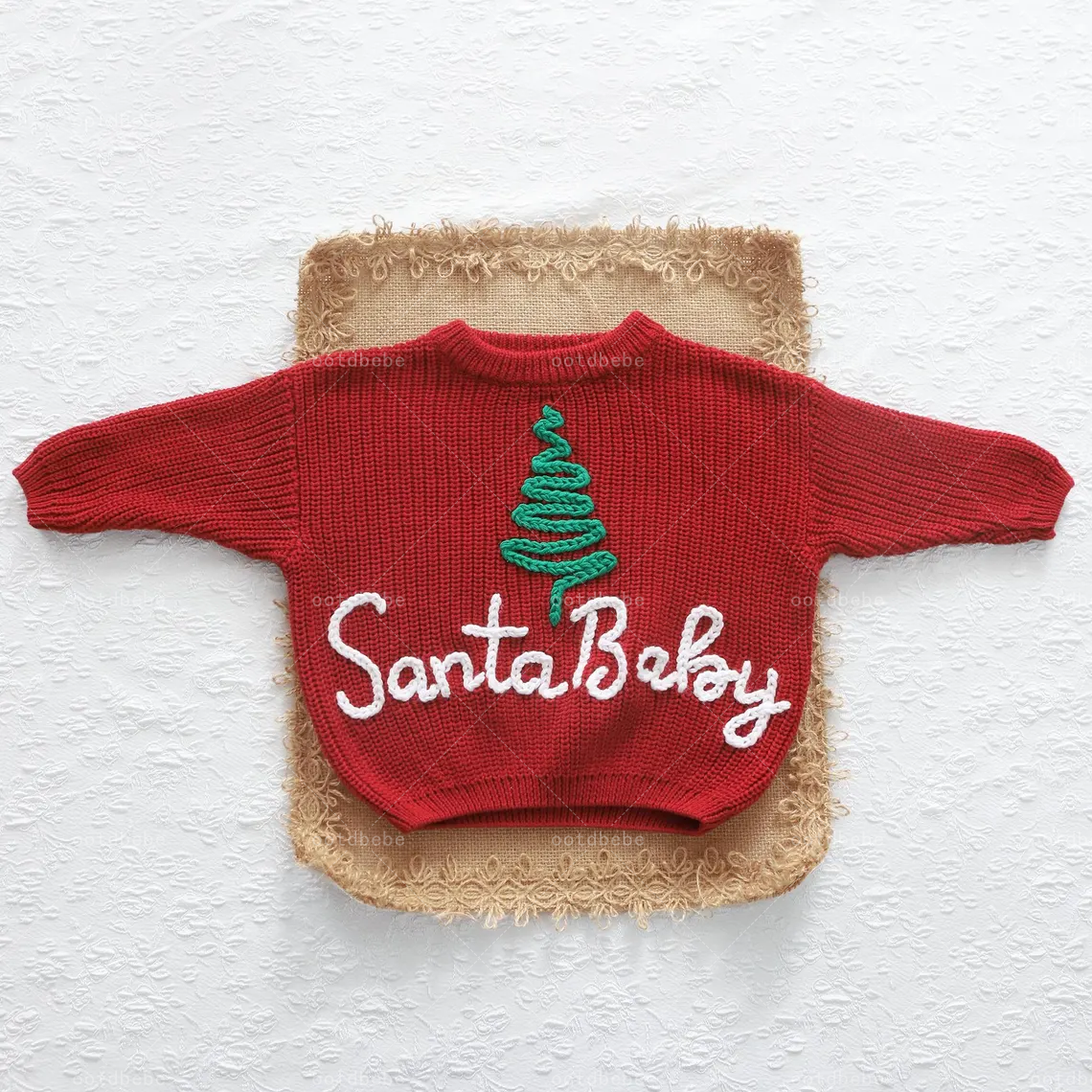 Newborn Santa Baby Sweater