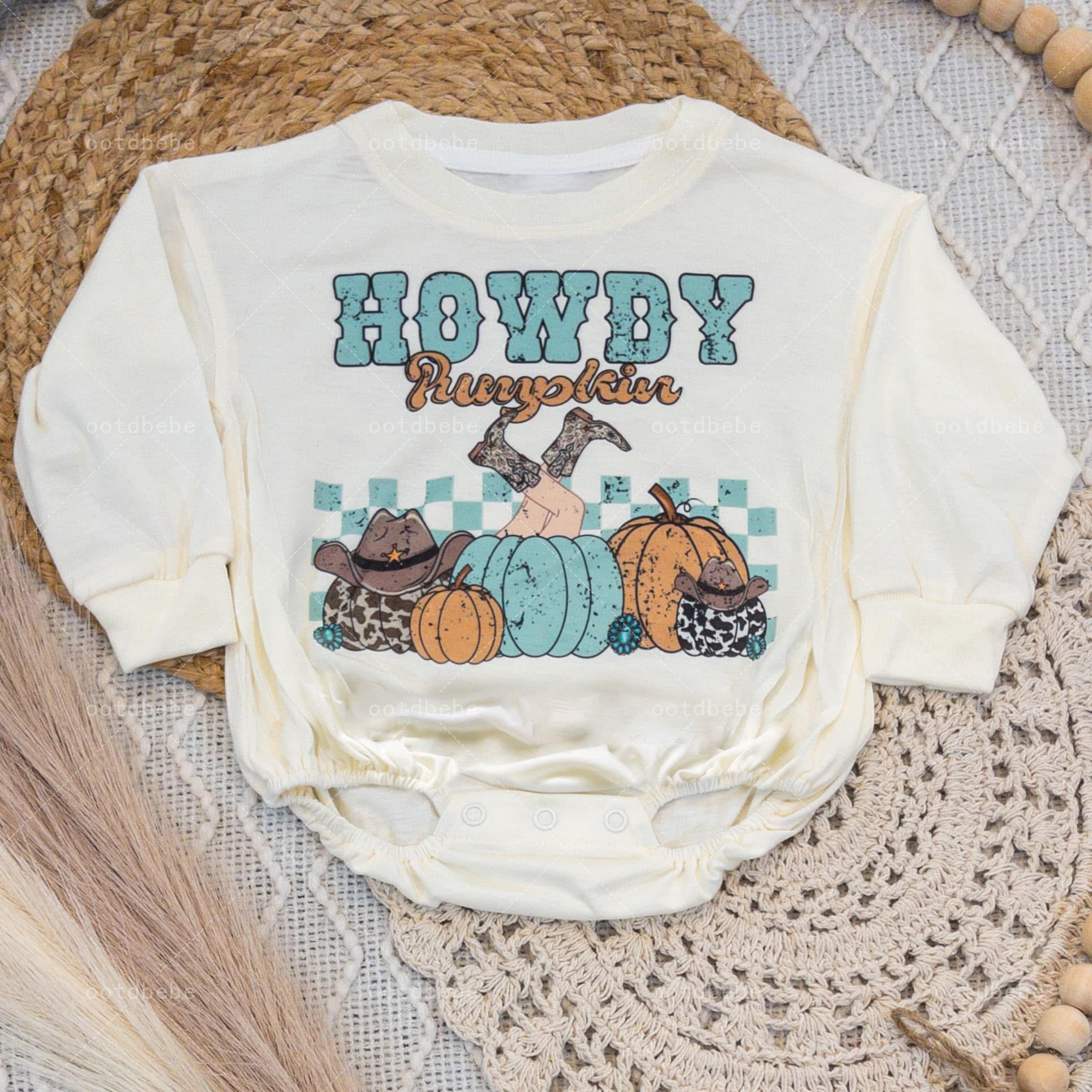 Baby Howdy Pumpkin Romper