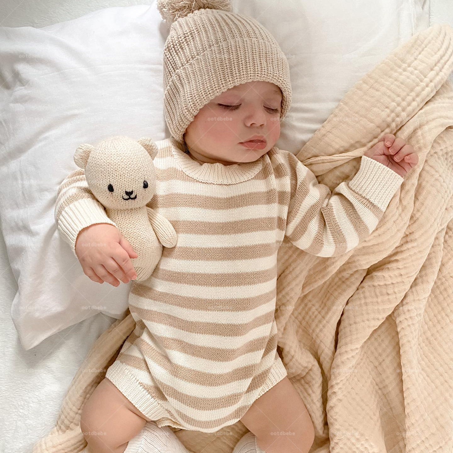 Newborn Stripe Knitting Sweater