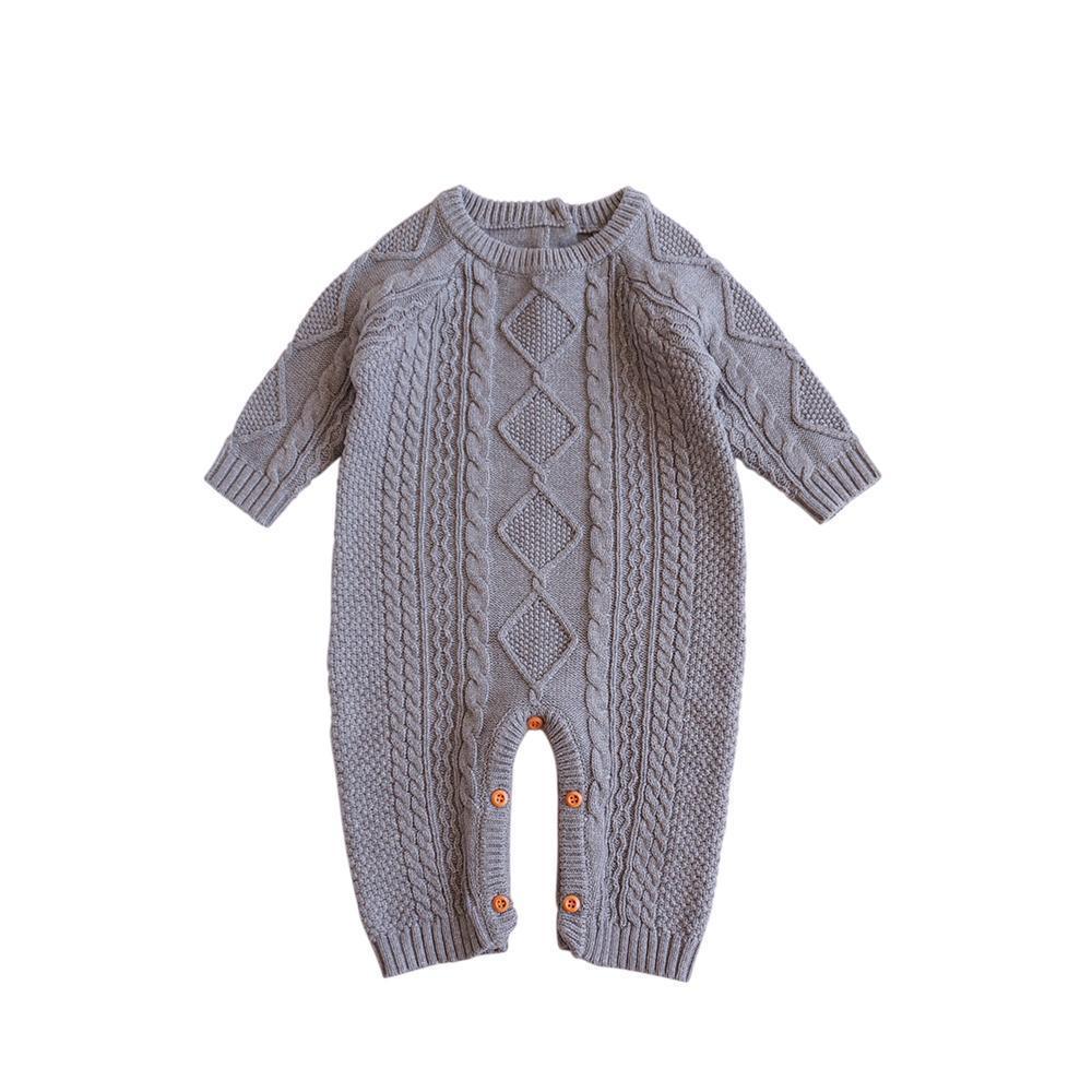 Baby Cotton Knit Romper-visikids