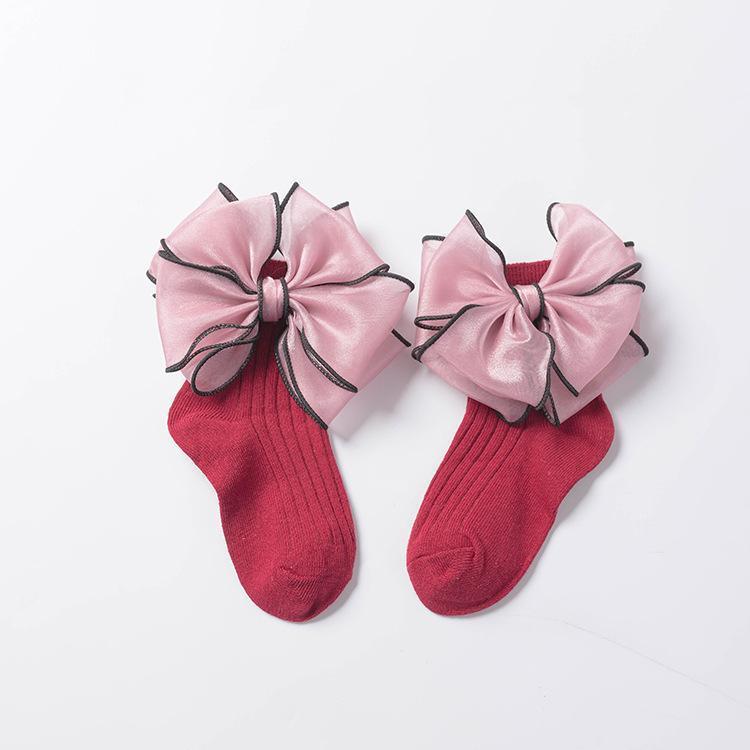 Bowknot Thin Children Socks-visikids