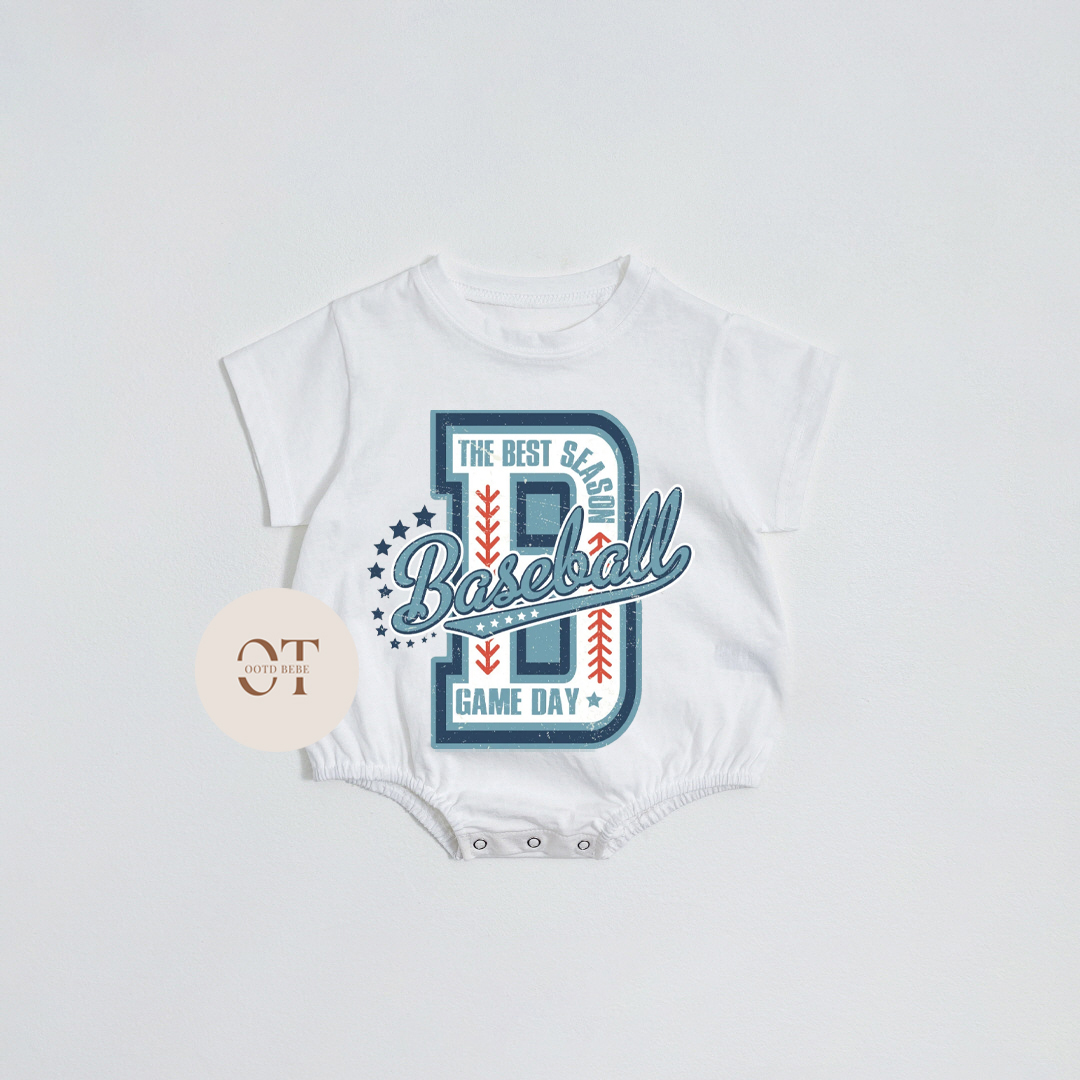 Baby Baseball Bubble Romper