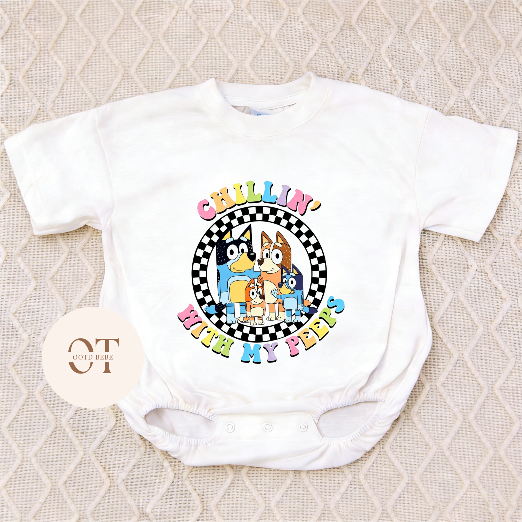 Baby Chillin' With My Peeps Romper