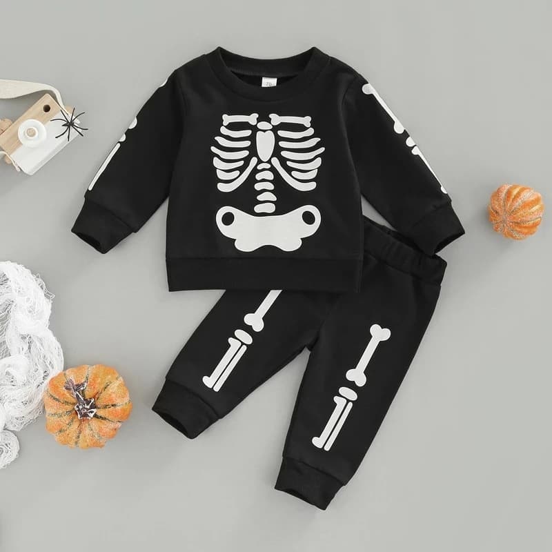 Newborn Baby Halloween Skull Set