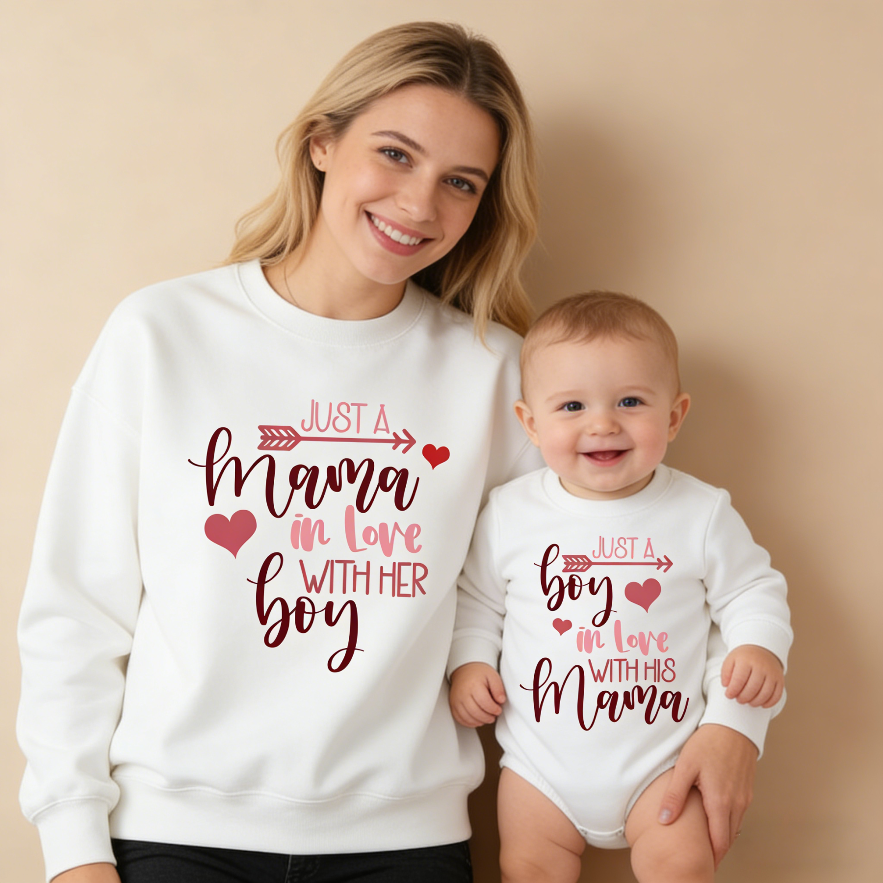 Just A Mama In Love With Her Boy & Just A Boy In Love With Her Mama Matching Clothing