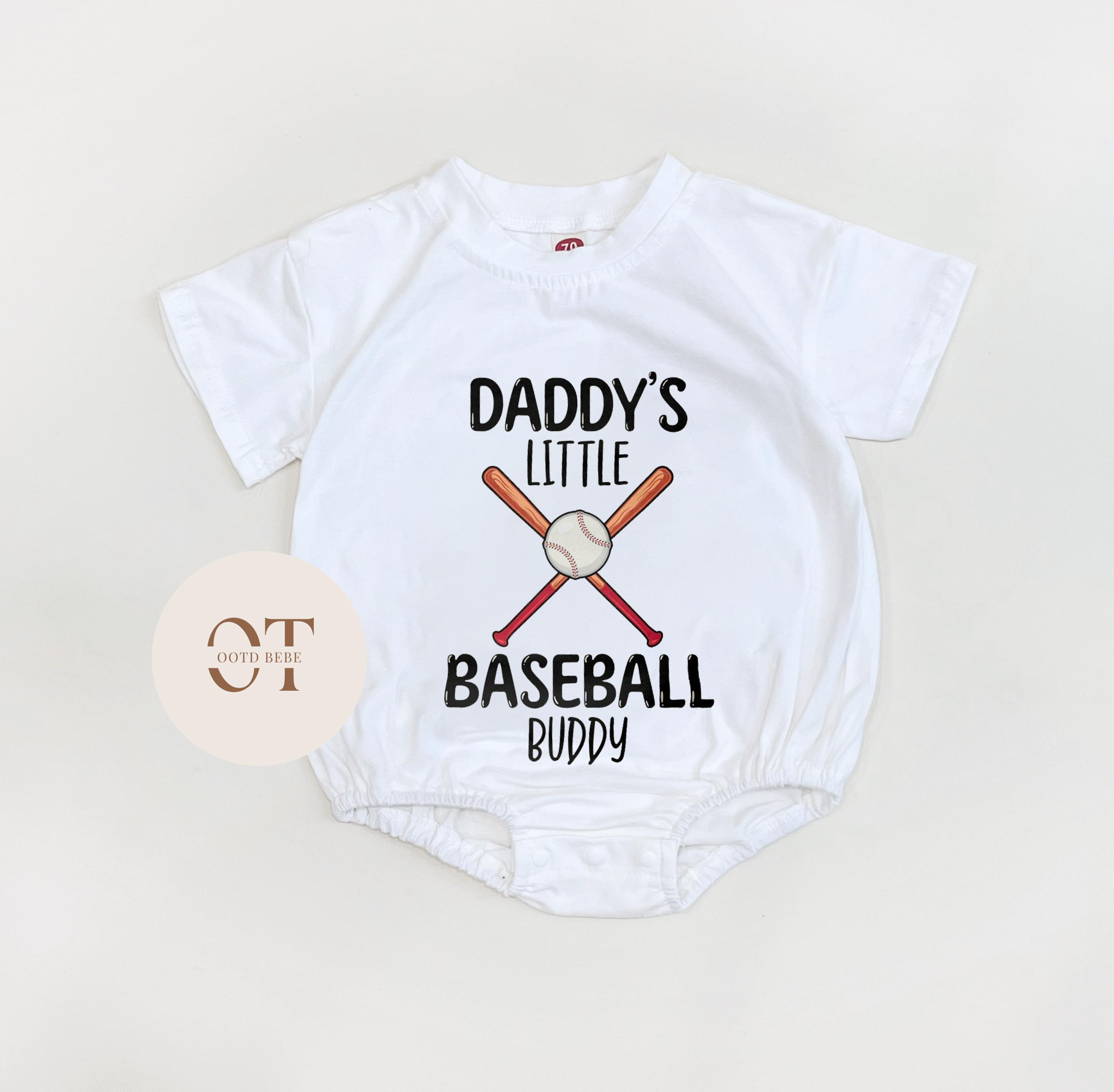 Baby Daddy's Little Baseball Buddy Romper