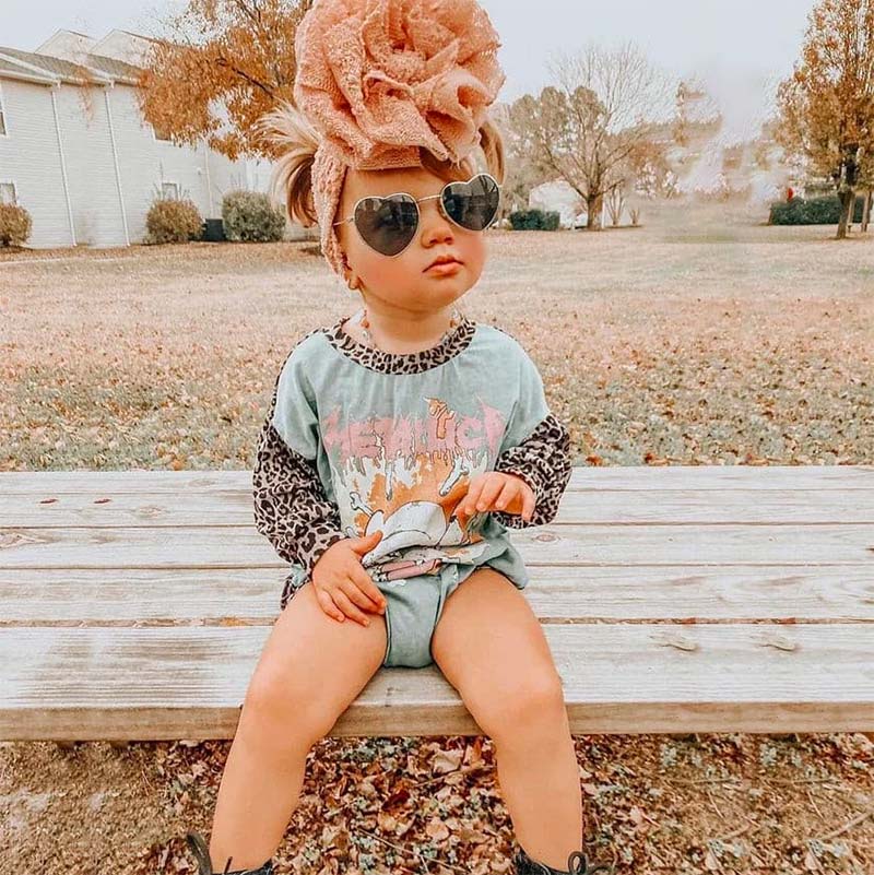 Baby Metallica Print Romper.
