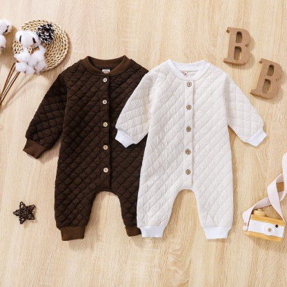 Baby Newborn Waffle Jumpsuit