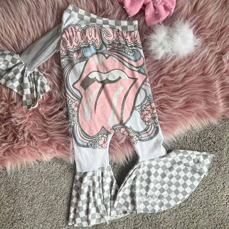 Baby Rolling Stones Print Romper.