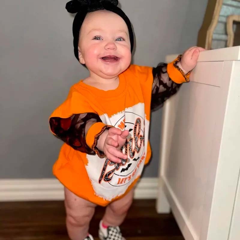 Baby Barbie Print Romper.