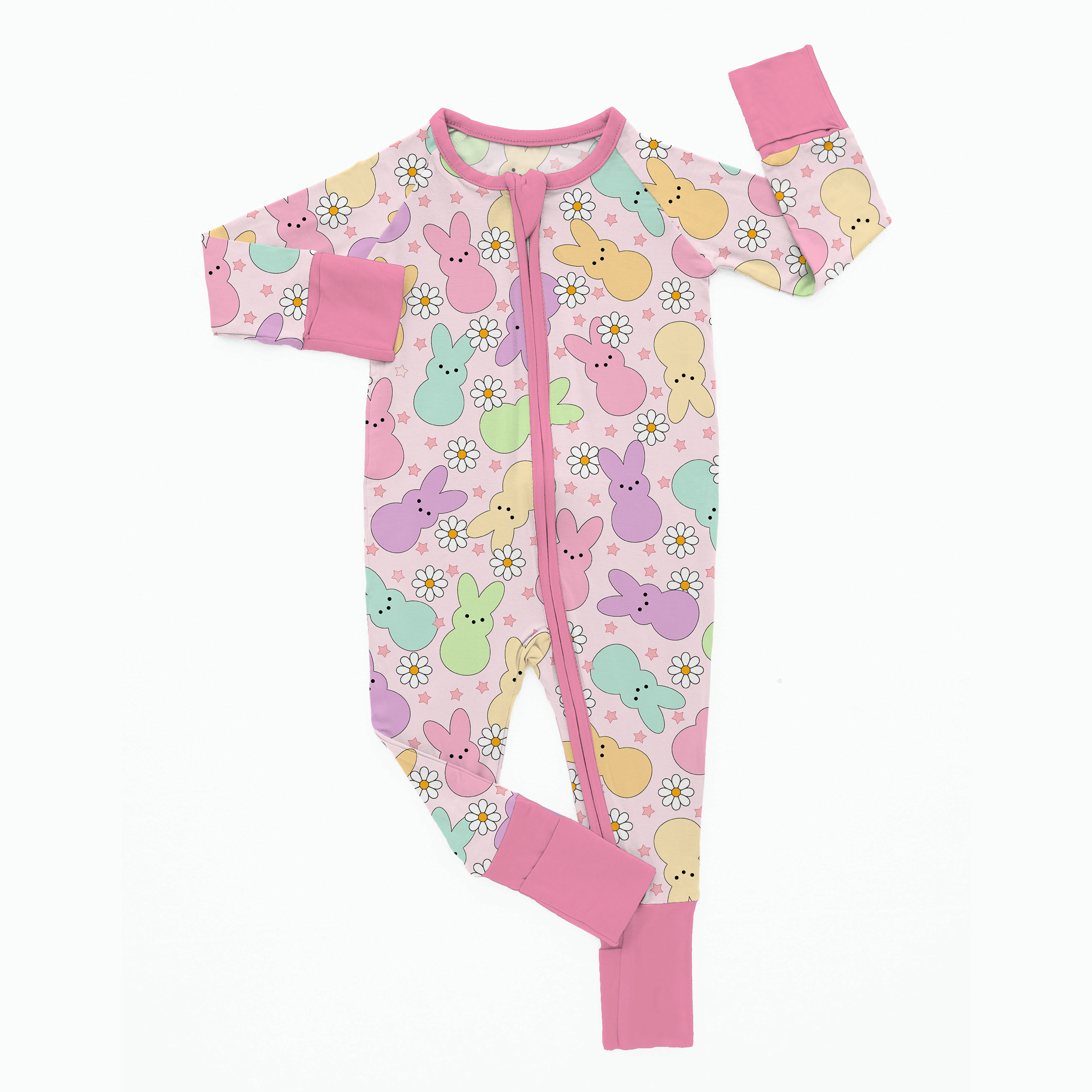 Newborn Easter Bunny Floral Bamboo Sleeper