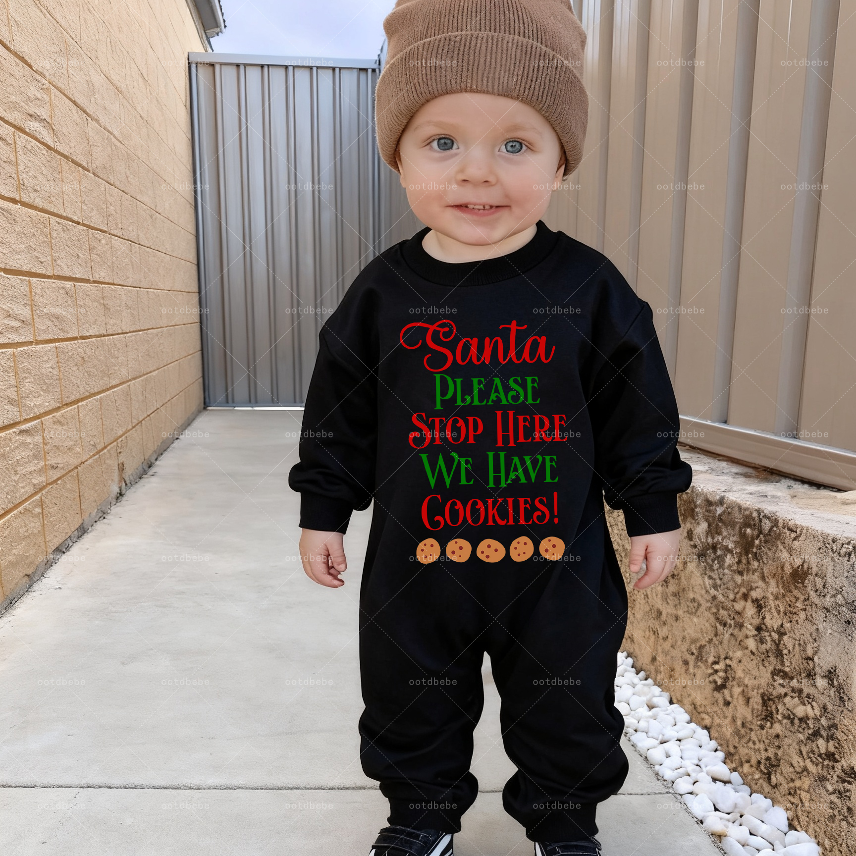 Baby Santa Please Stop Here Jumpsuit