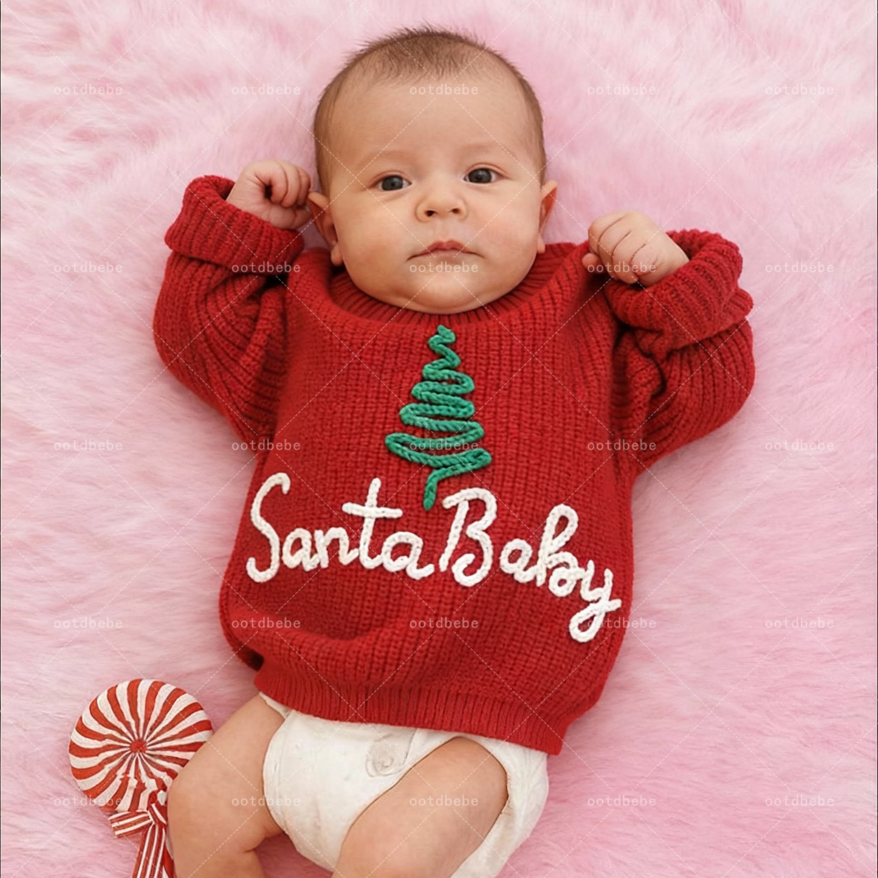 Newborn Santa Baby Sweater