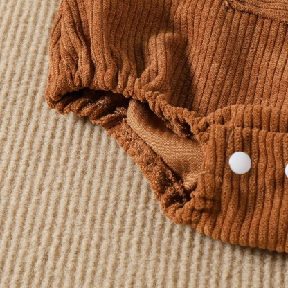 Baby Newborn Corduroy Overalls Romper