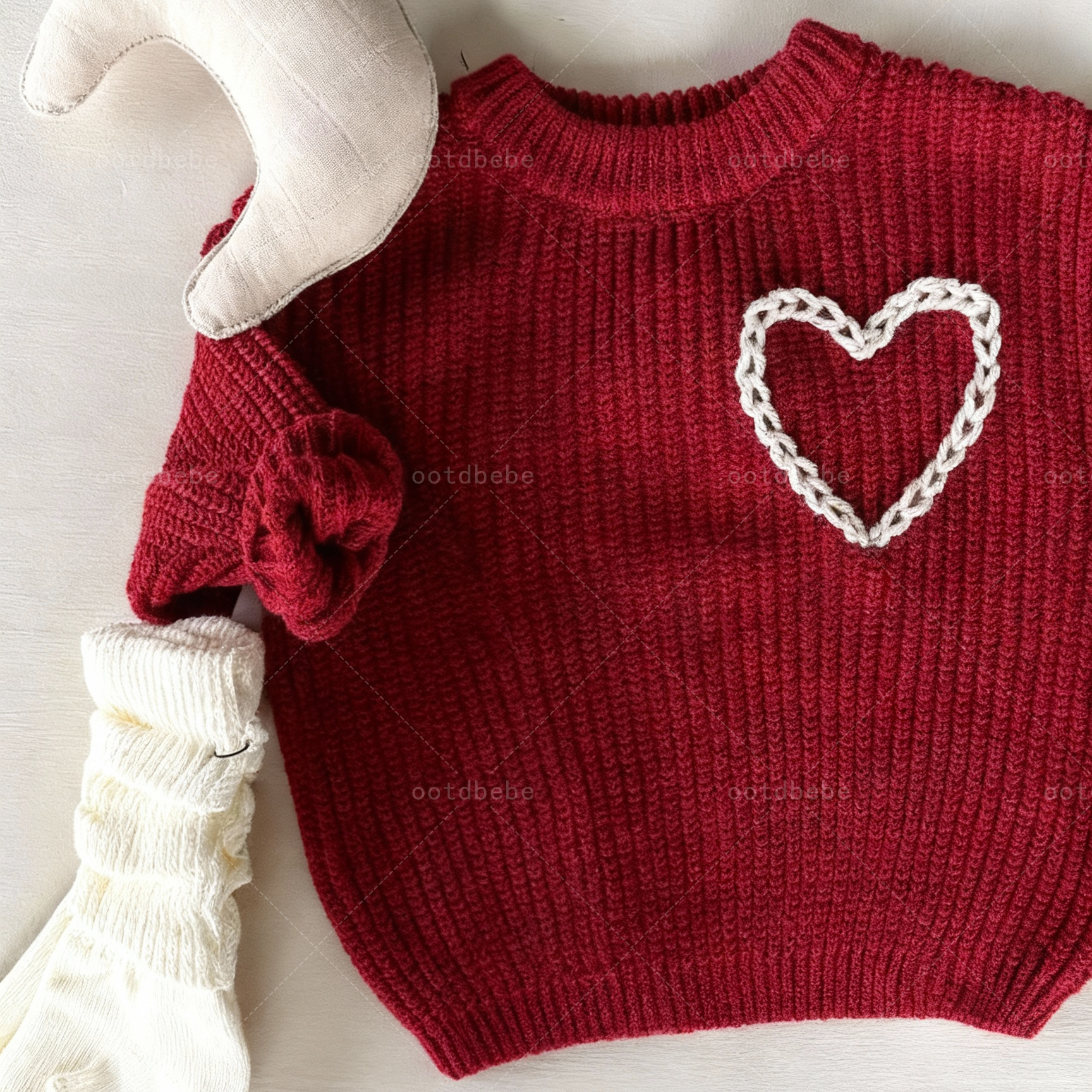 Baby Valentine's Day Heart Sweater