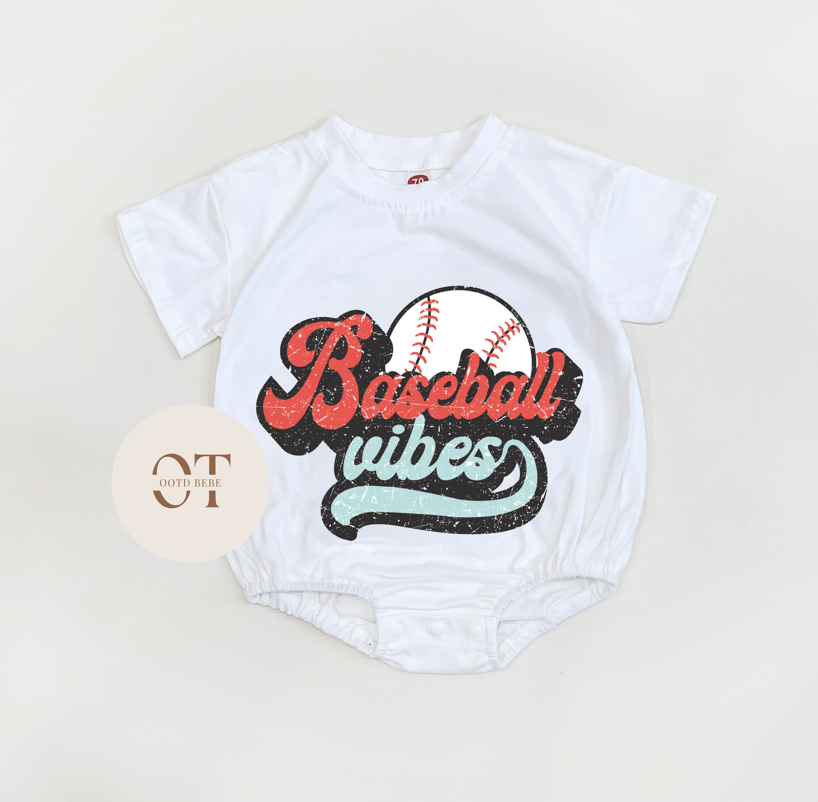 Baby Baseball Vibes Romper
