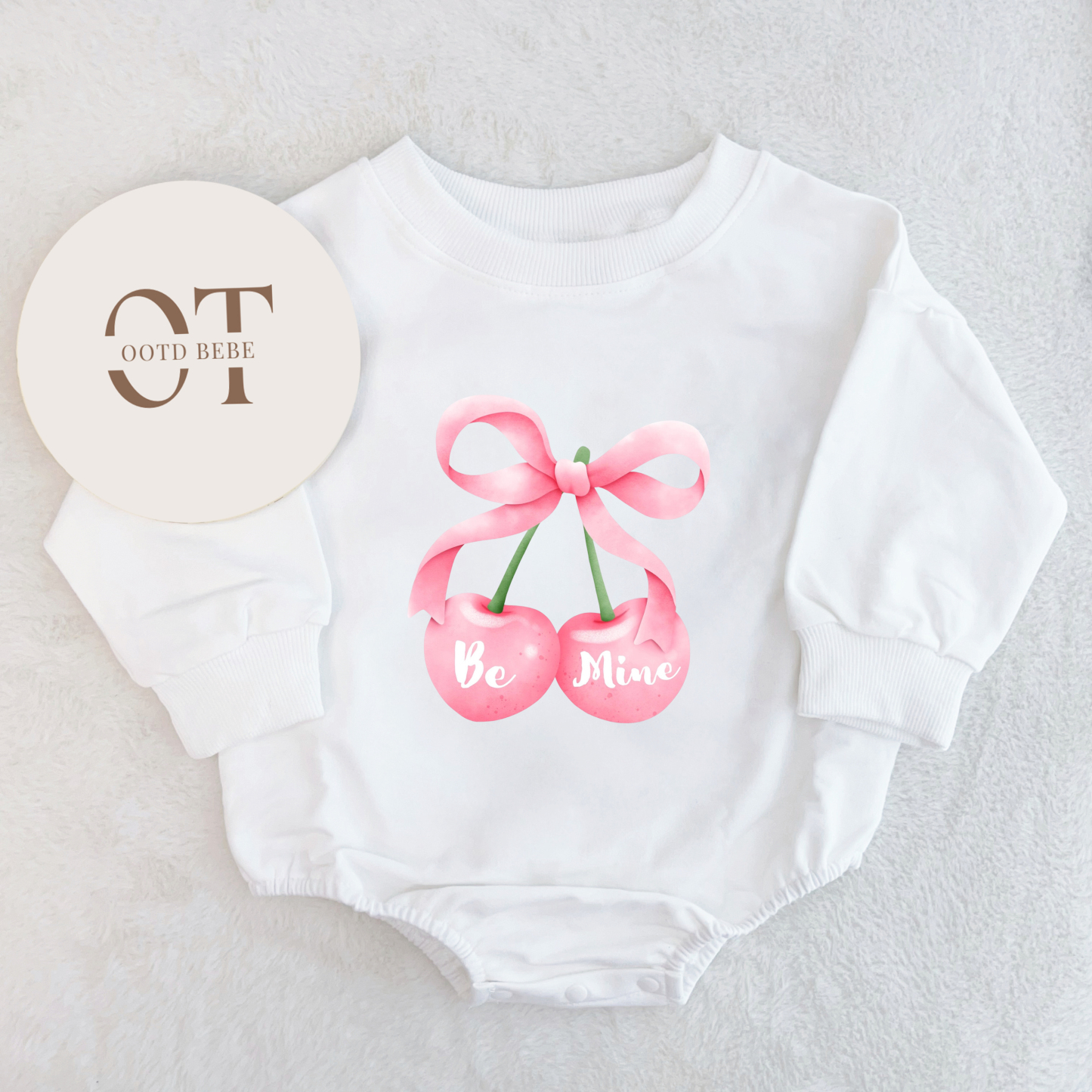 Baby Be Mine Cherry Romper