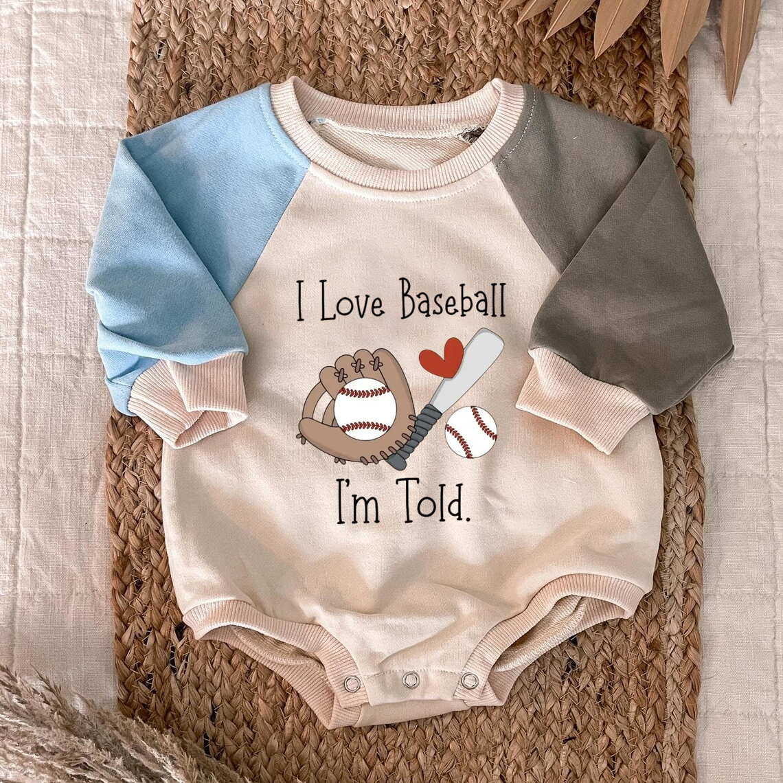 Baby I'm Told I Like Baseball Romper