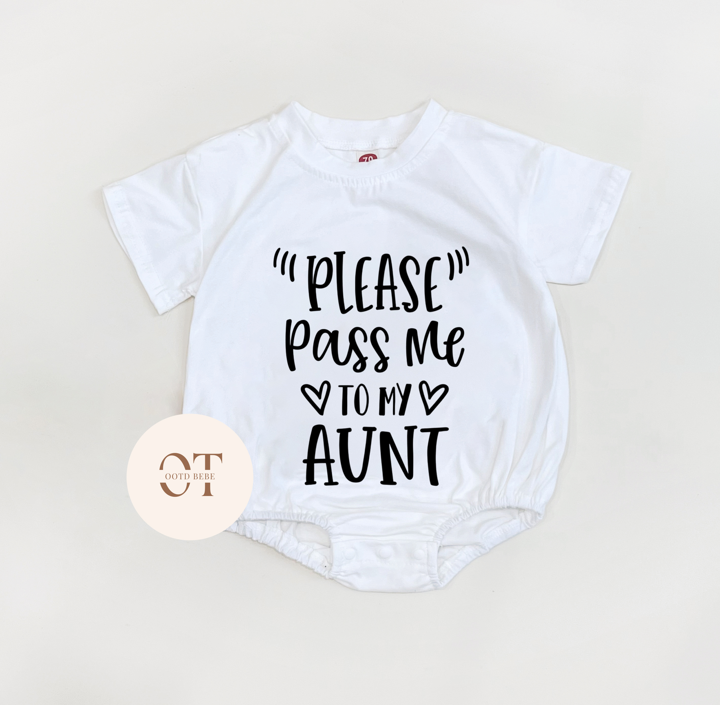Baby Please Pass Me To My Aunt Romper